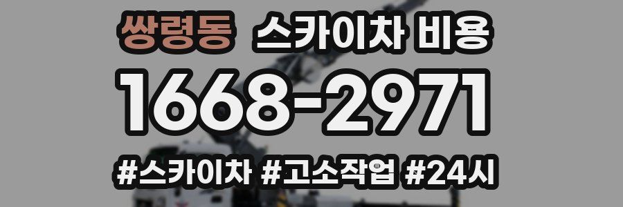 쌍령동 스카이차 비용