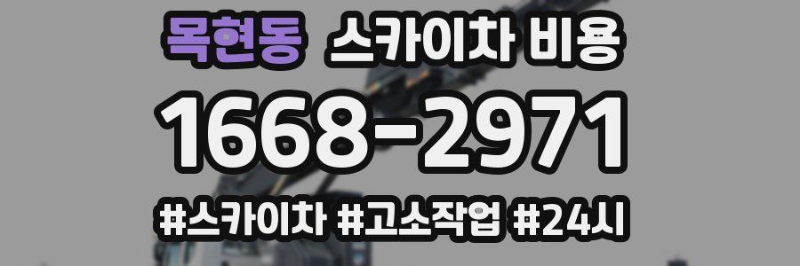 목현동 스카이차 비용