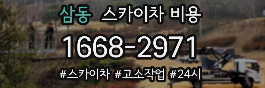 삼동 스카이차 비용