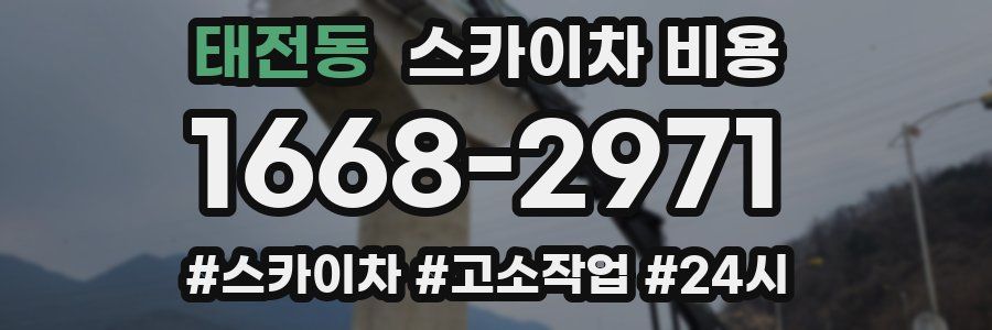 태전동 스카이차 비용
