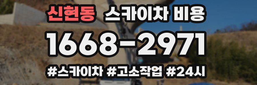 신현동 스카이차 비용