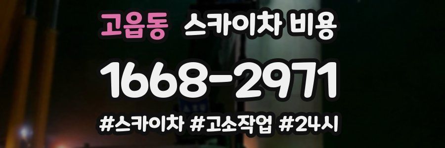 고읍동 스카이차 비용