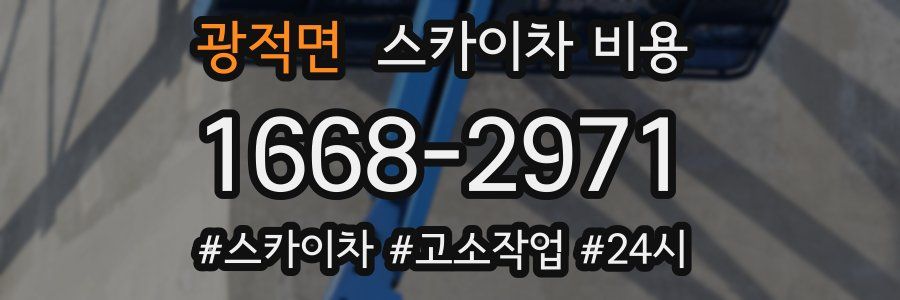 광적면 스카이차 비용