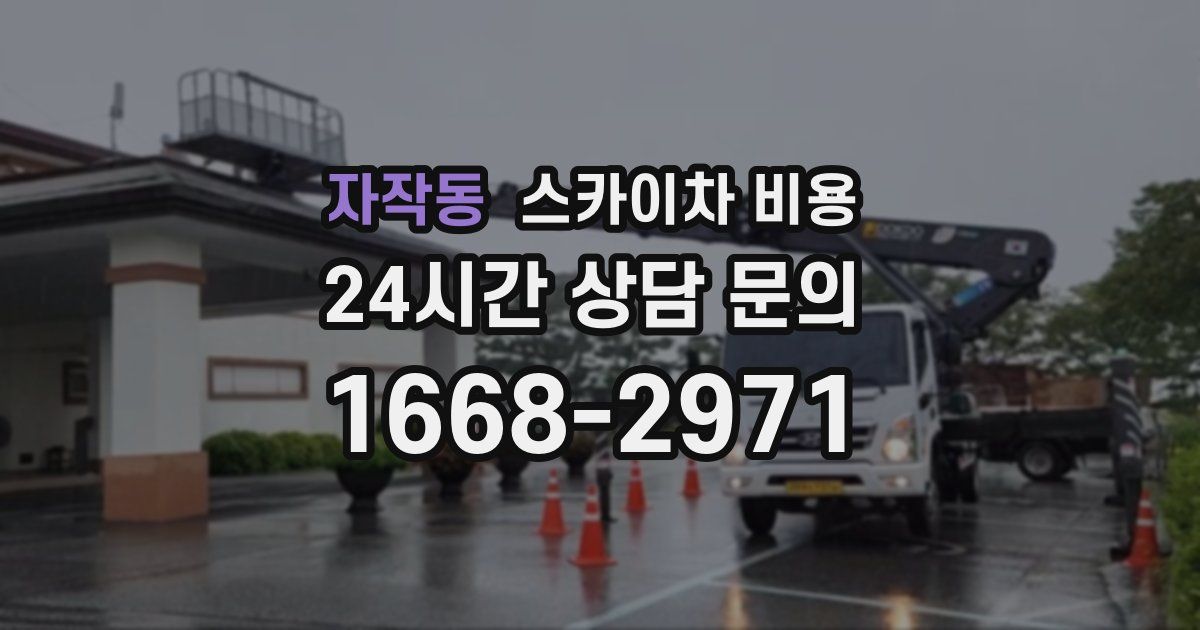 자작동 스카이차 비용