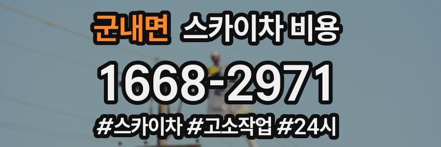 군내면 스카이차 비용