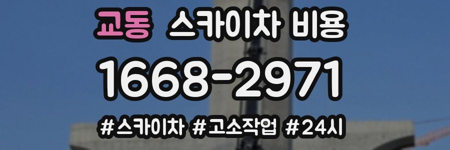 교동 스카이차 비용