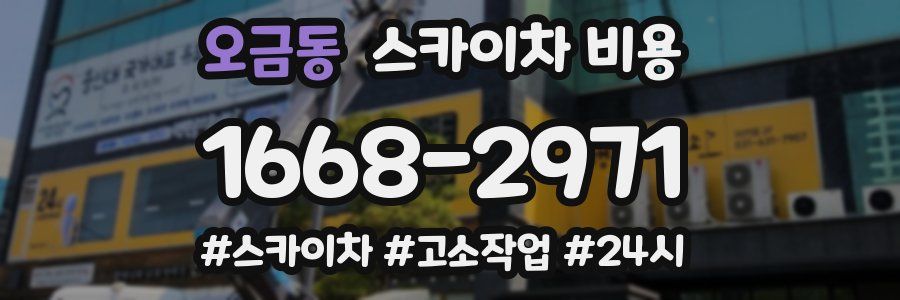 오금동 스카이차 비용