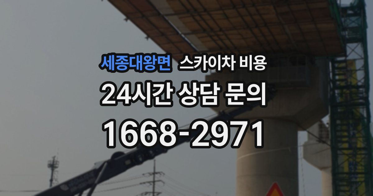 세종대왕면 스카이차 비용