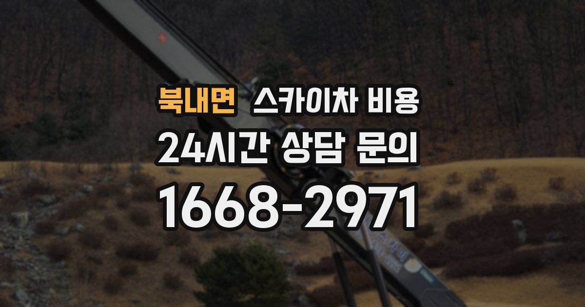 북내면 스카이차 비용