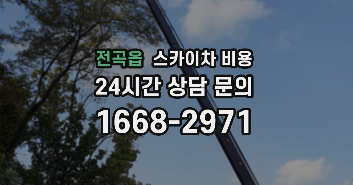 전곡읍 스카이차 비용