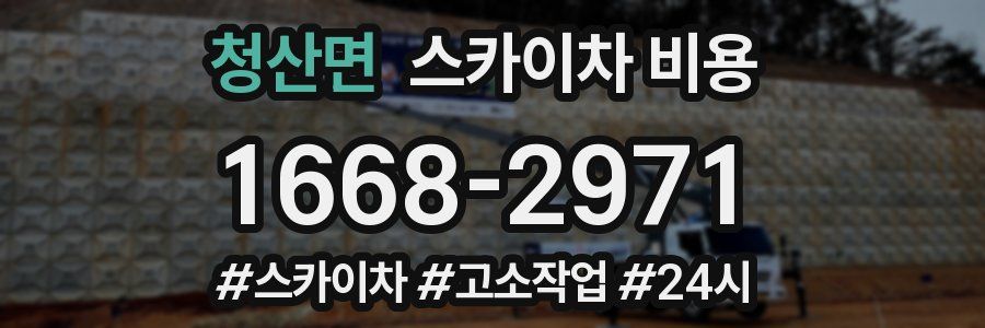 청산면 스카이차 비용