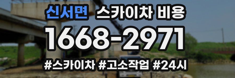 신서면 스카이차 비용