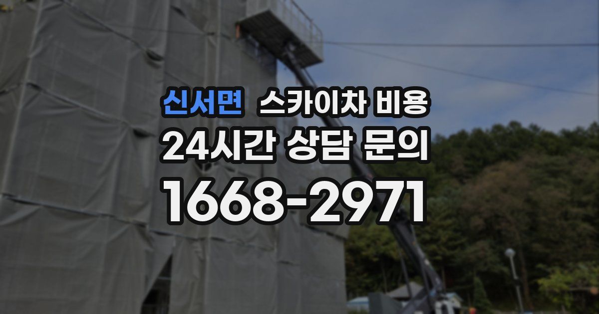 신서면 스카이차 비용