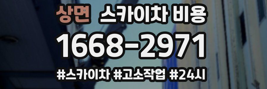 상면 스카이차 비용