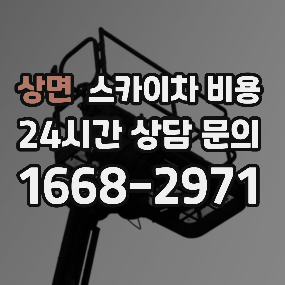 상면 스카이차 비용