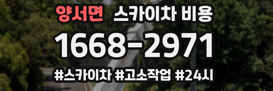 양서면 스카이차 비용