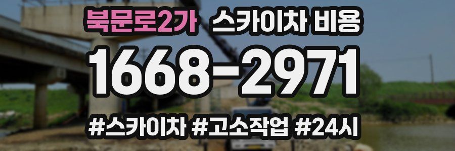 북문로2가 스카이차 비용