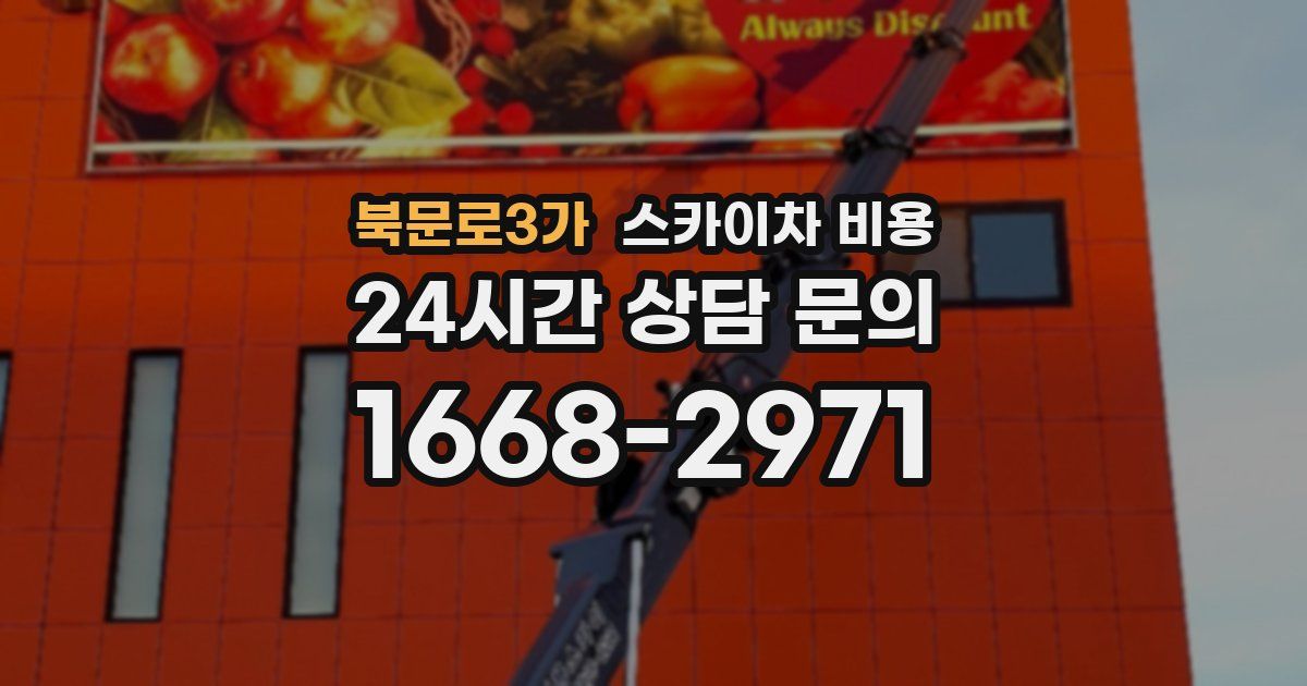 북문로3가 스카이차 비용