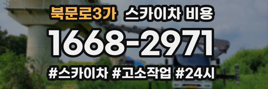 북문로3가 스카이차 비용