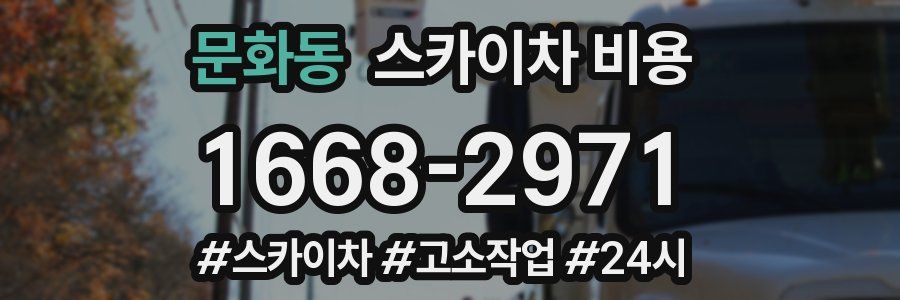 문화동 스카이차 비용