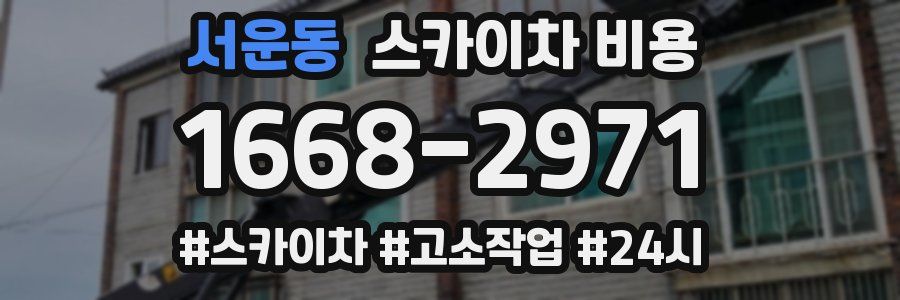 서운동 스카이차 비용