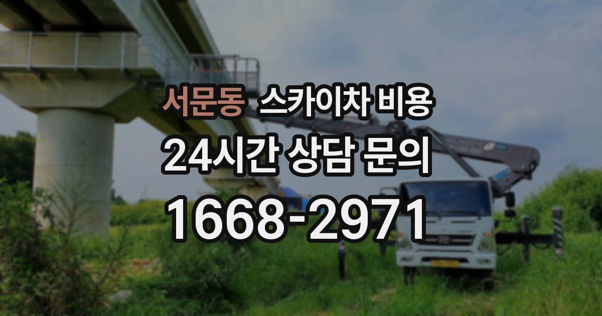 서문동 스카이차 비용