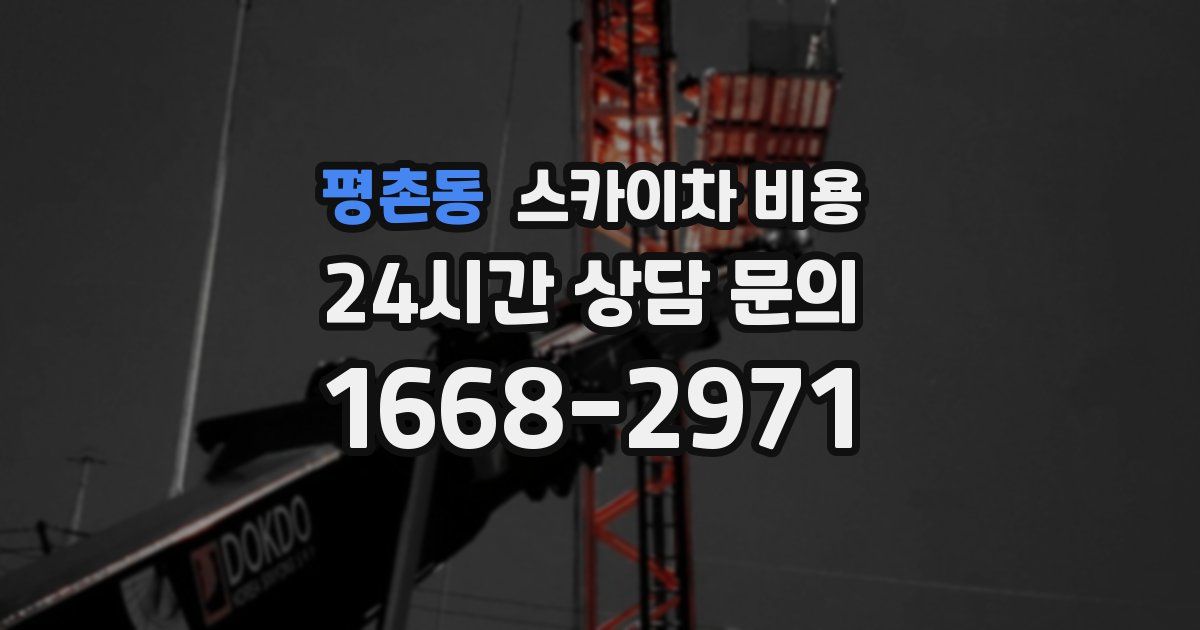 평촌동 스카이차 비용