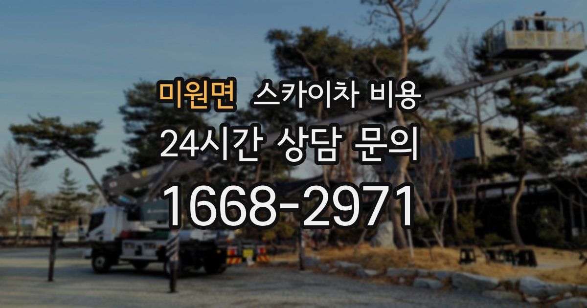 미원면 스카이차 비용