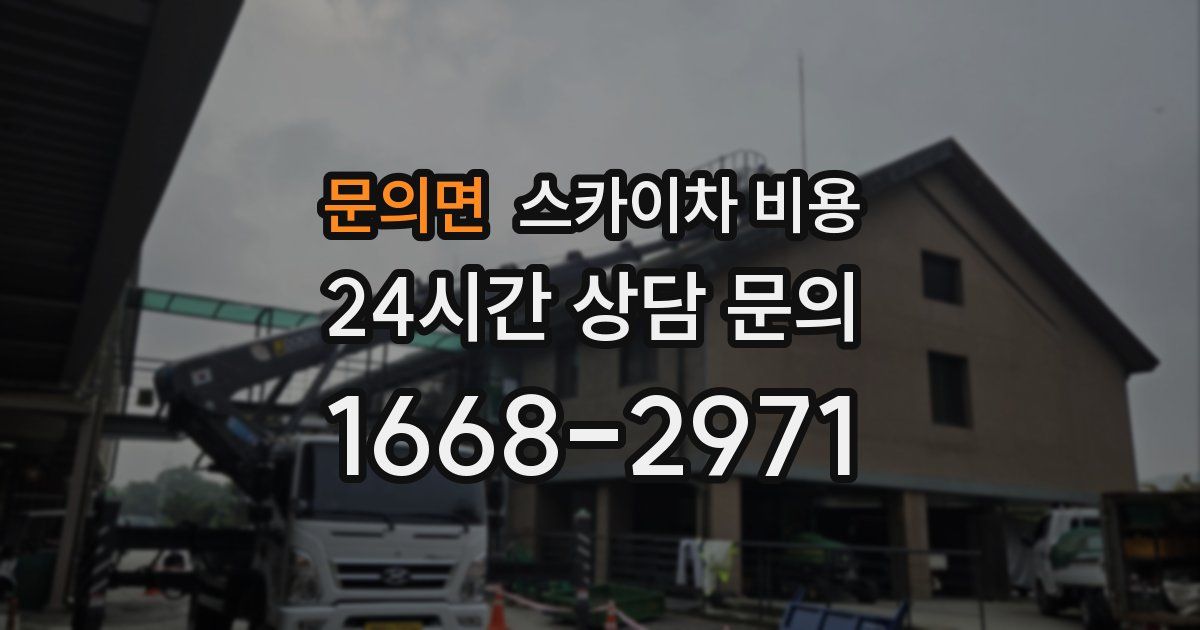 문의면 스카이차 비용