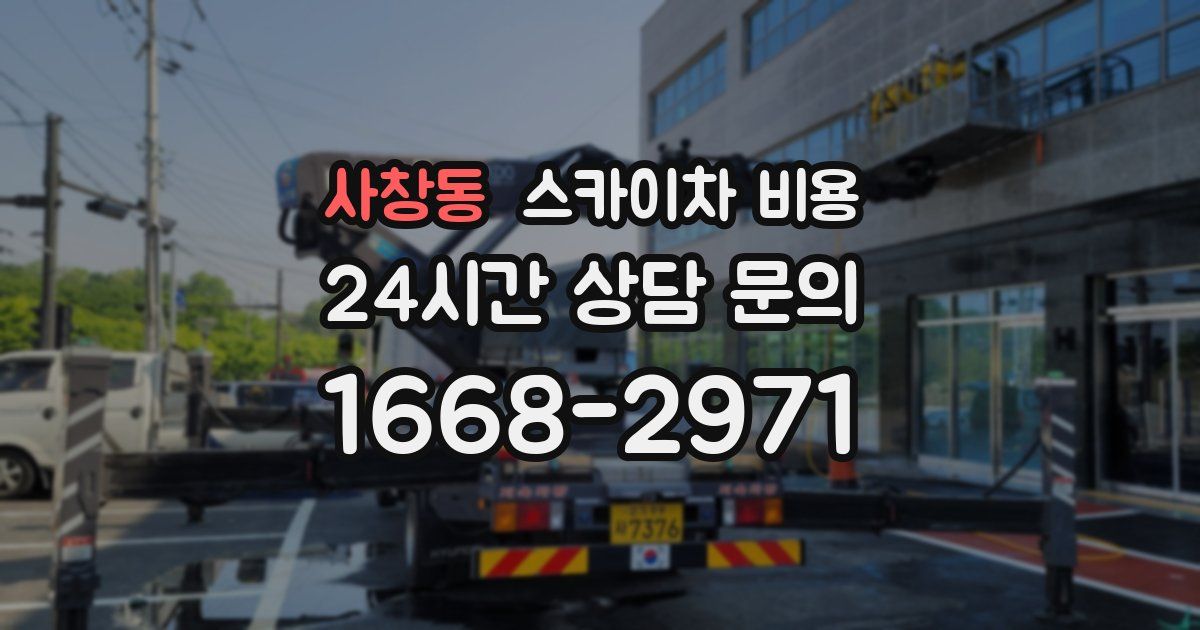 사창동 스카이차 비용