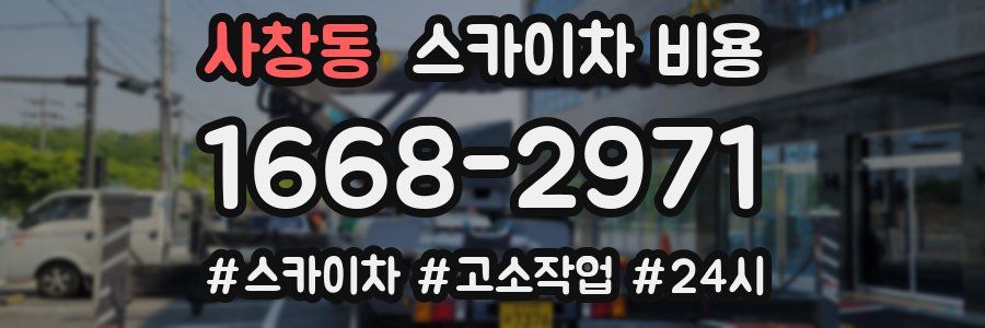 사창동 스카이차 비용