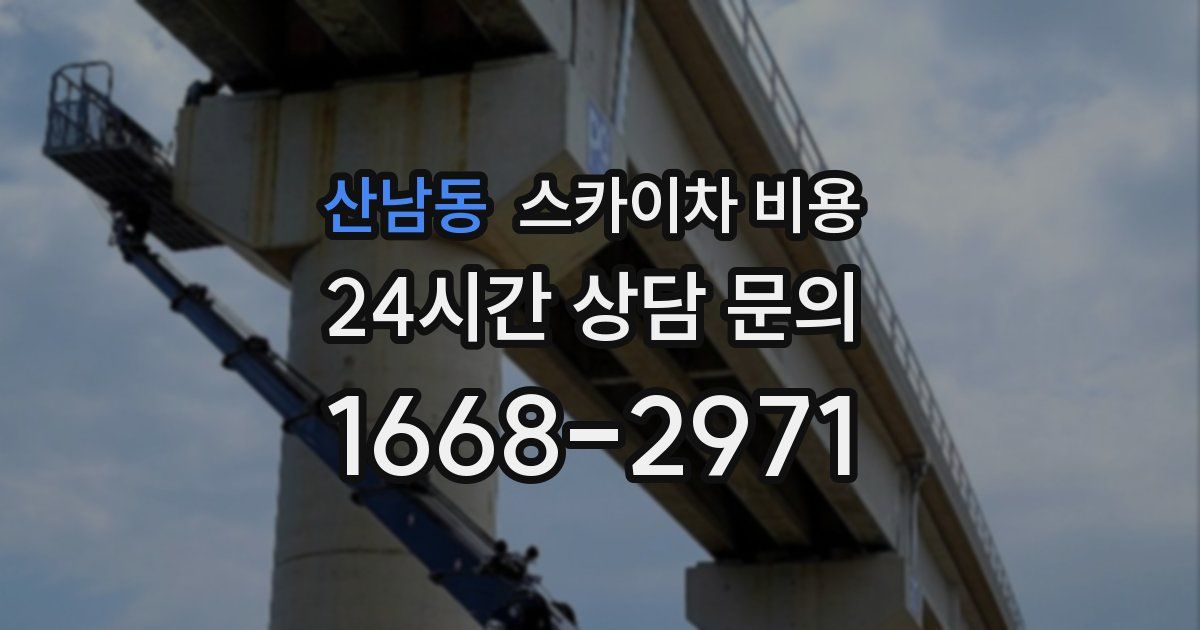 산남동 스카이차 비용