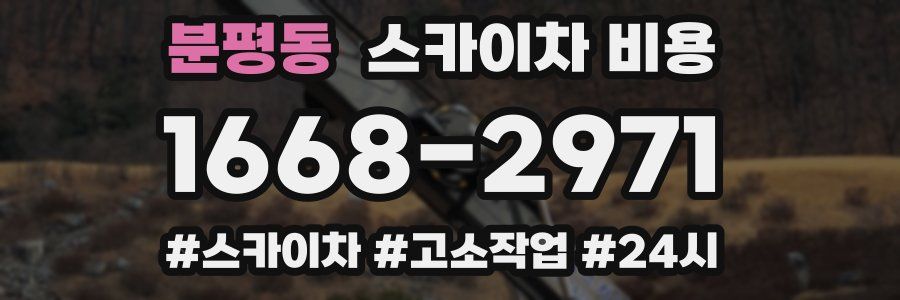 분평동 스카이차 비용