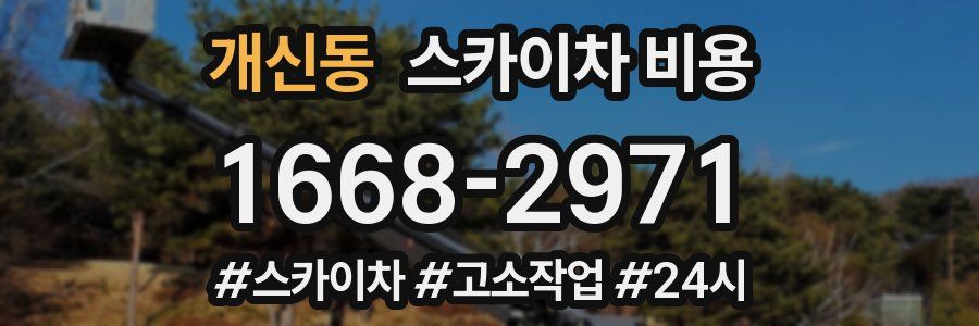 개신동 스카이차 비용