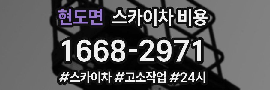 현도면 스카이차 비용