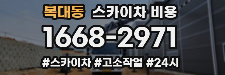 복대동 스카이차 비용