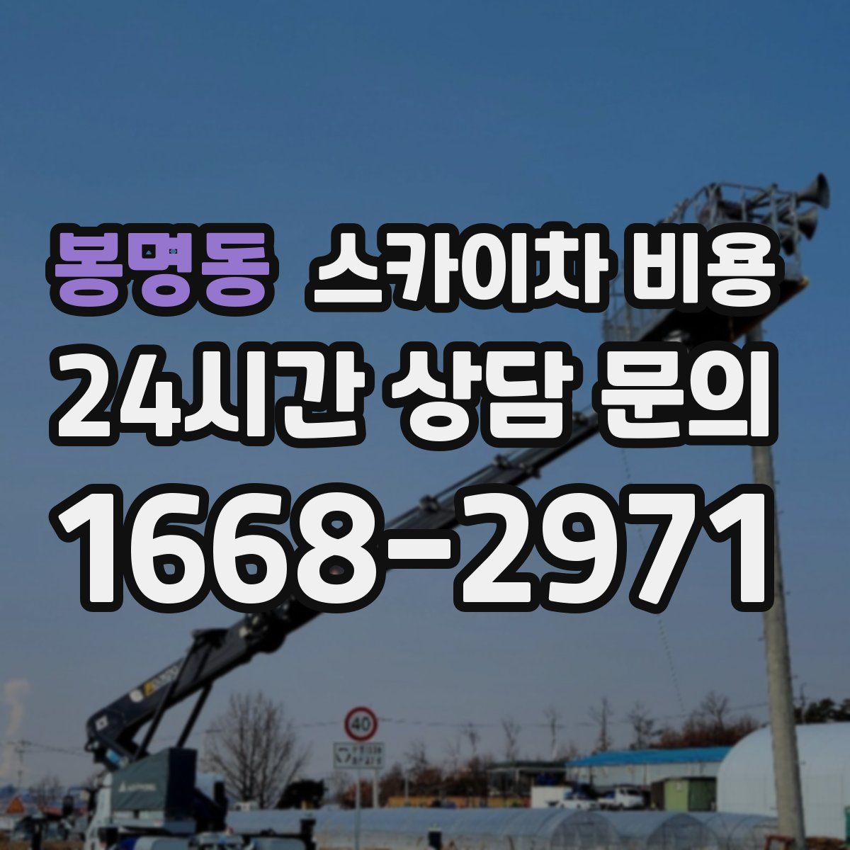 봉명동 스카이차 비용