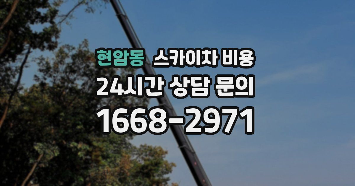 현암동 스카이차 비용