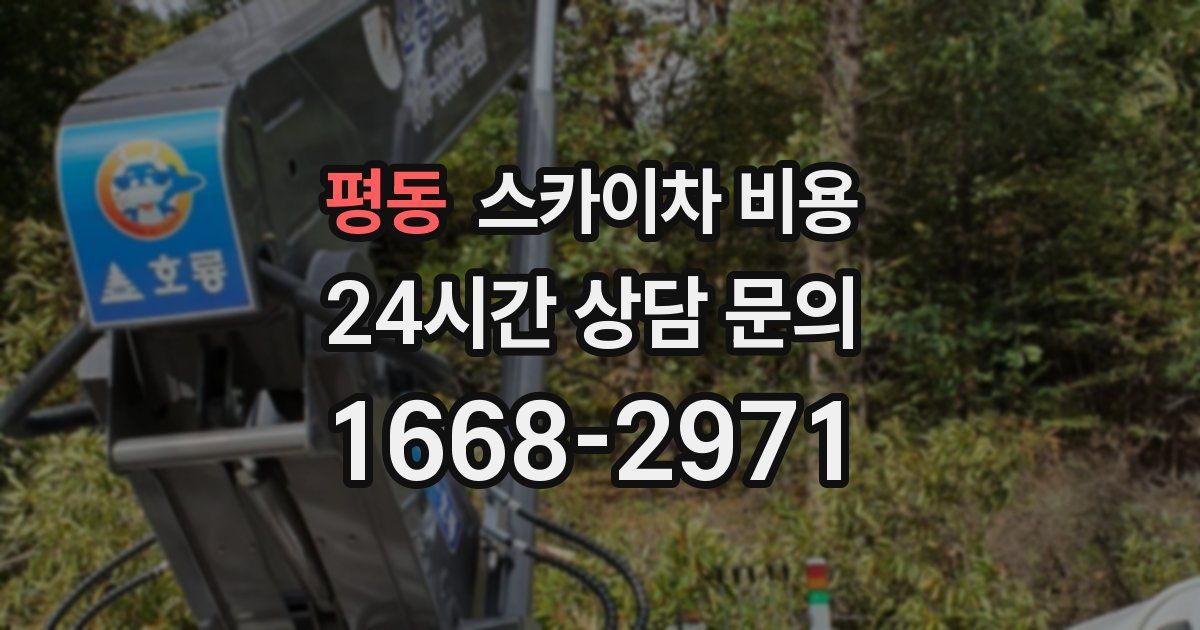 평동 스카이차 비용