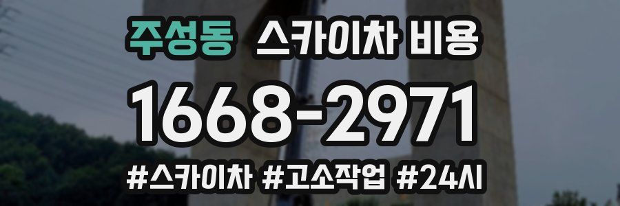 주성동 스카이차 비용