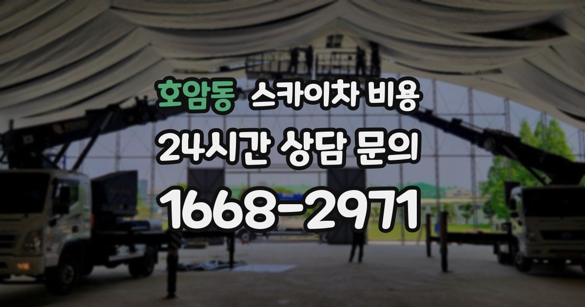 호암동 스카이차 비용