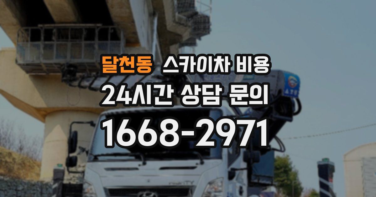 달천동 스카이차 비용