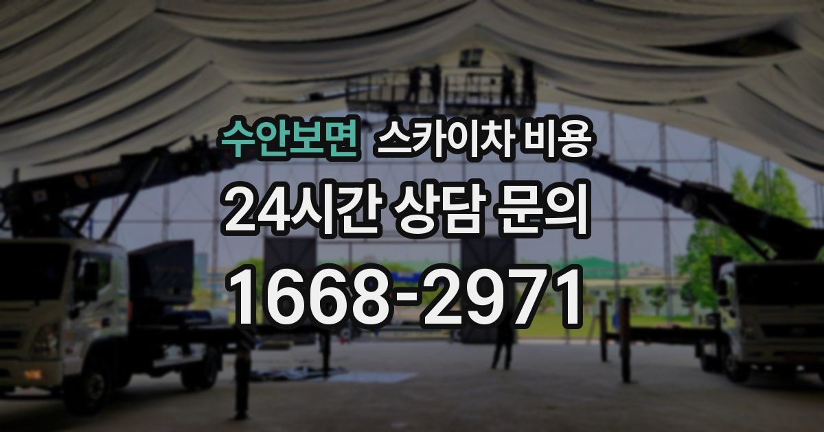 수안보면 스카이차 비용