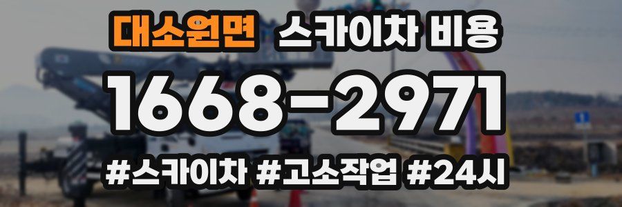 대소원면 스카이차 비용