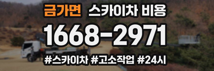 금가면 스카이차 비용