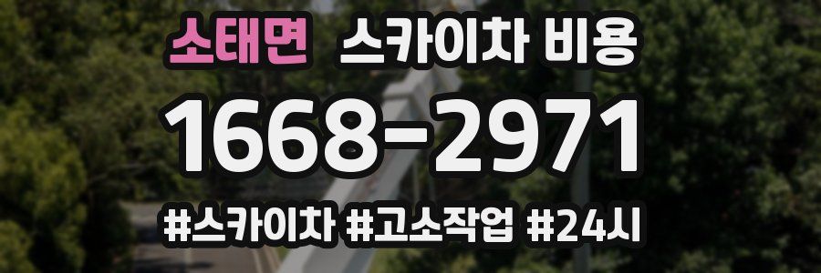 소태면 스카이차 비용