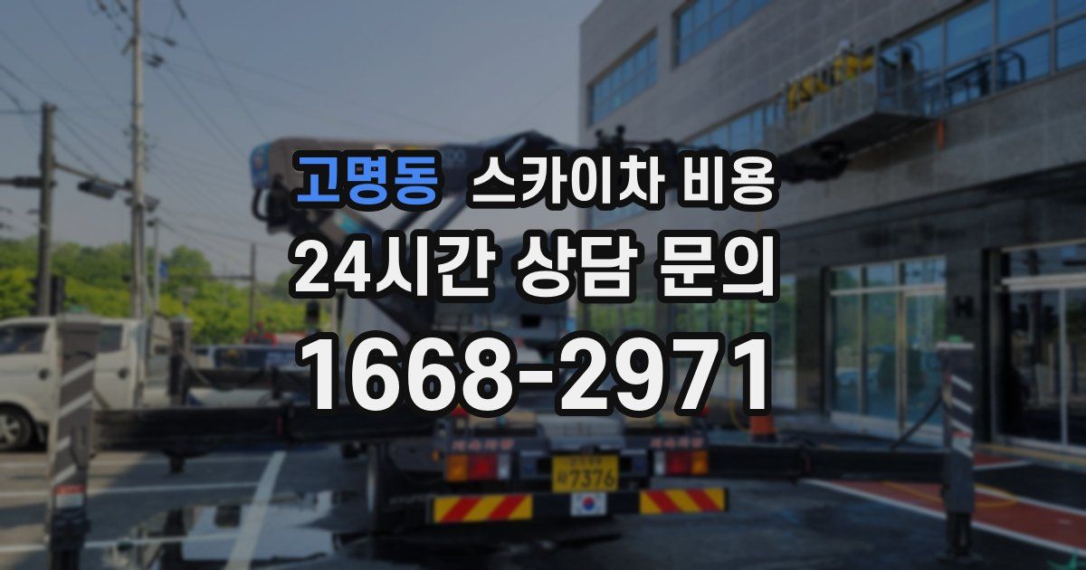 고명동 스카이차 비용