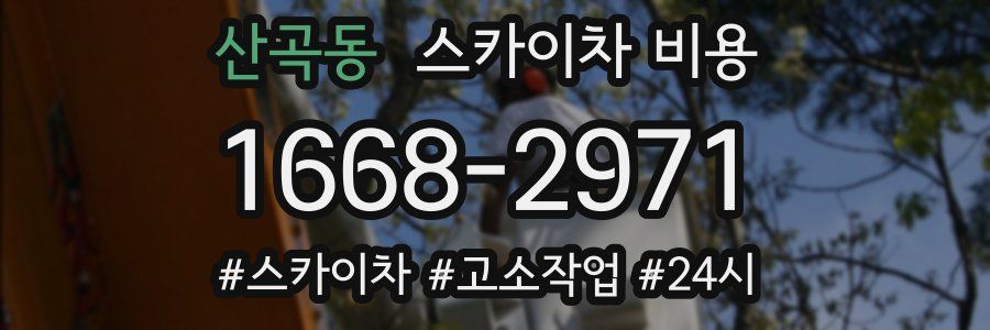 산곡동 스카이차 비용