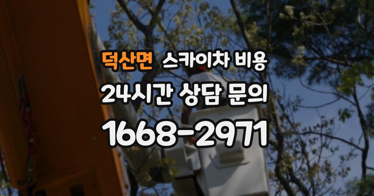 덕산면 스카이차 비용