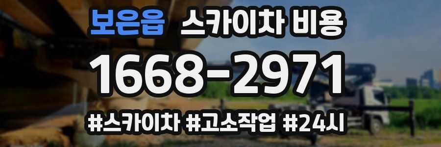 보은읍 스카이차 비용